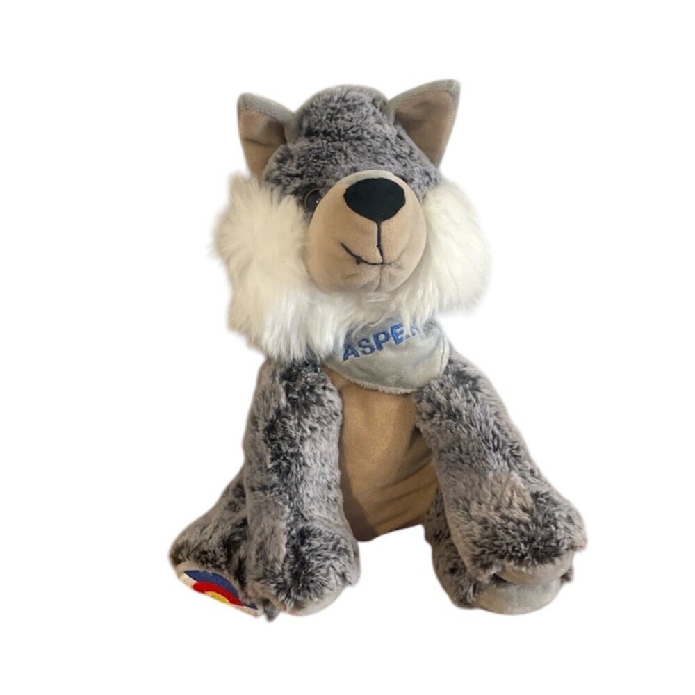 Colorado National Guard Patch Aspen Wolf Snowmass Plush Stuffed Animal Grey 12"